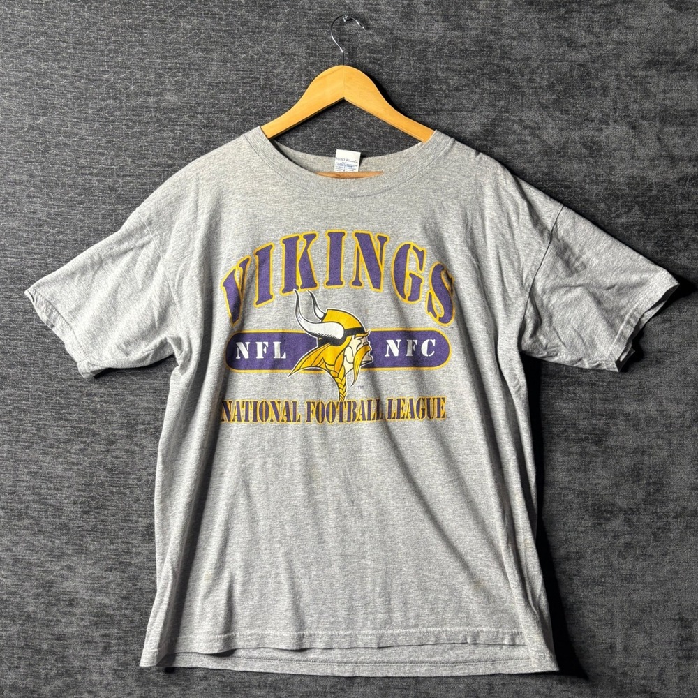 Minnesota Vikings Cris Carter 80 T-Shirt XL Gray NFL Unique Classic Sportswear